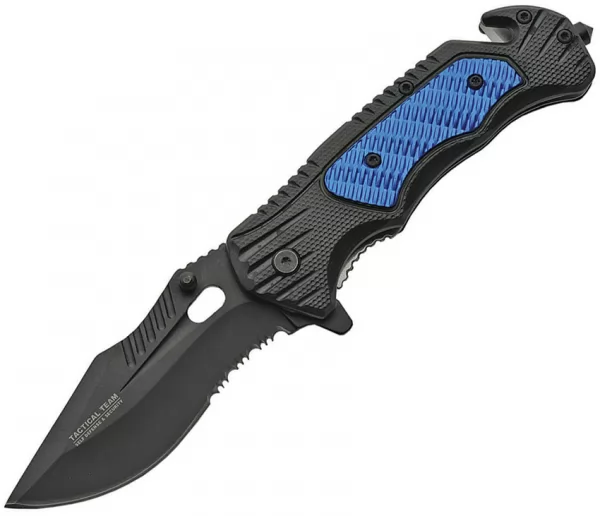 China Made Linerlock A-O Blue knives CN300446BL
