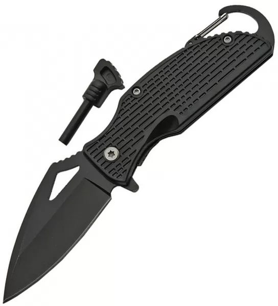 China Made Camping Linerlock Black knives CN300454BK