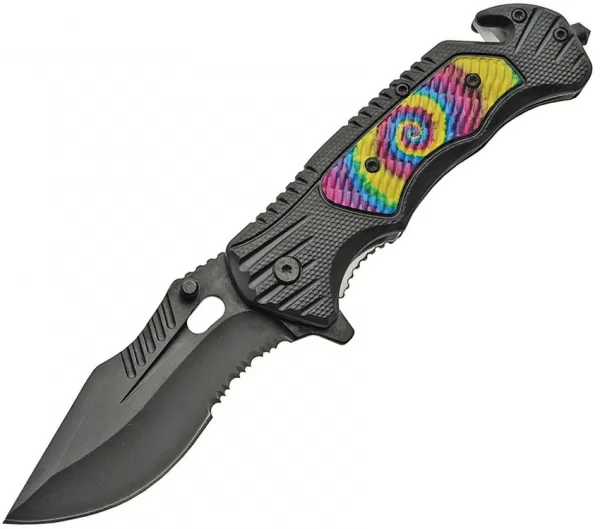 China Made Linerlock A-O Tie Dye knives CN300470