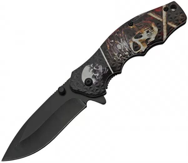China Made Skull Linerlock A-O knives CN300502PR