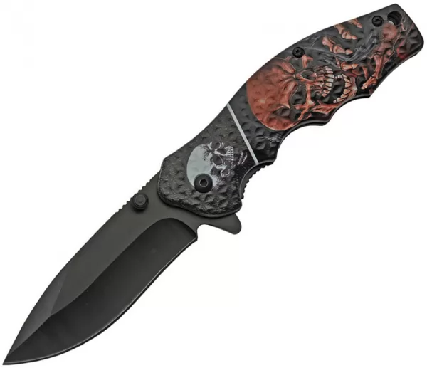 China Made Skull Linerlock A-O knives CN300502SS
