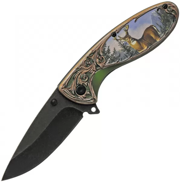 China Made Wildlife Linerlock Deer knives CN300508DE
