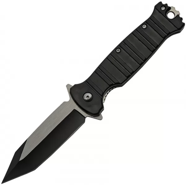 China Made Stripe Linerlock A-O Black knives CN300510BK