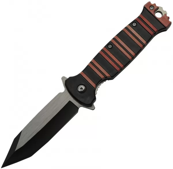 China Made Stripe Linerlock A-O Orange knives CN300510OR