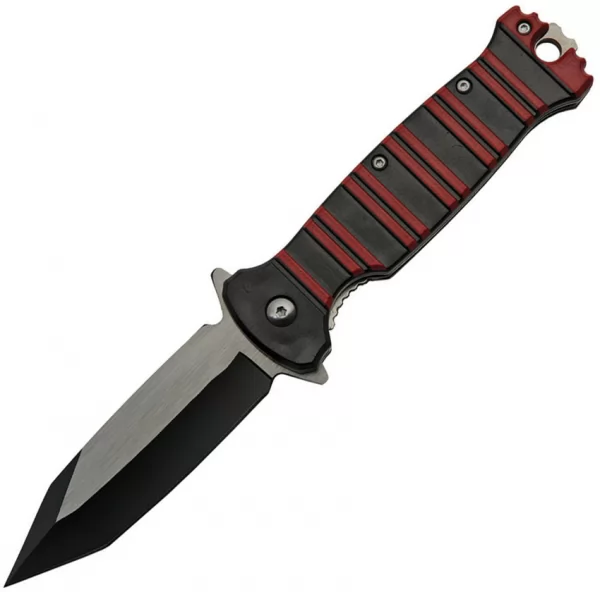 China Made Stripe Linerlock A-O Red knives CN300510RD