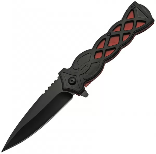 China Made Celtic Linerlock A-O Red knives CN300517