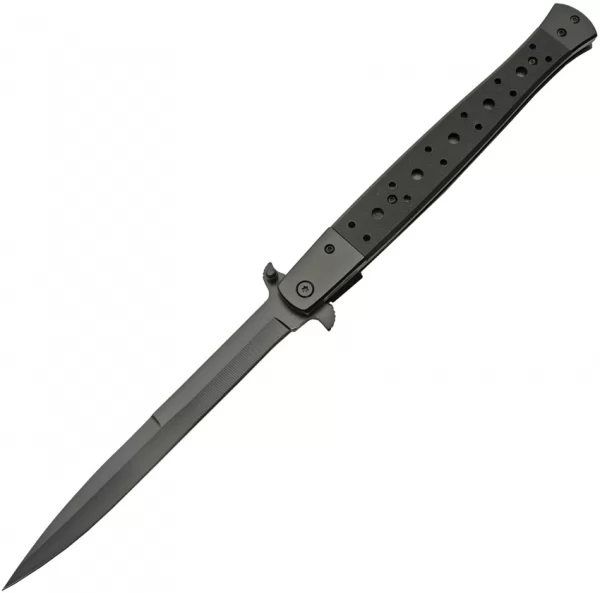 China Made Long Stiletto Linerlock Black knives CN300540BK