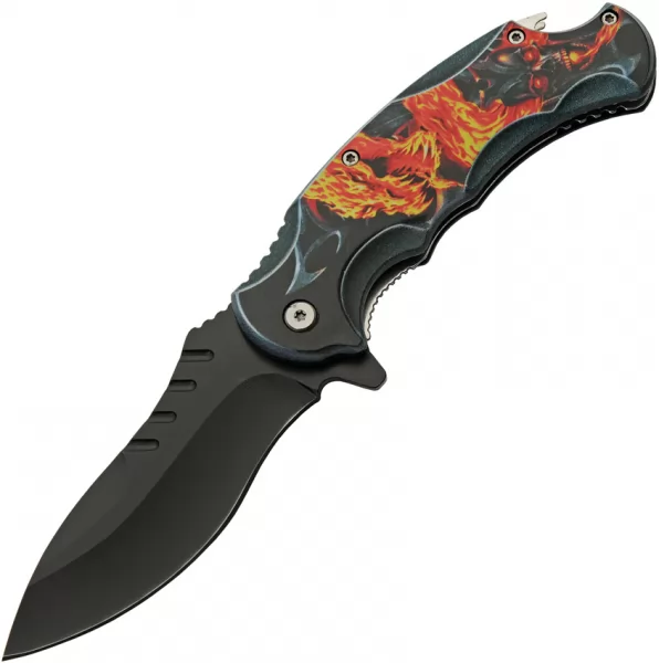 Rite Edge Fire Dragon Linerlock A-O knives CN300545RD