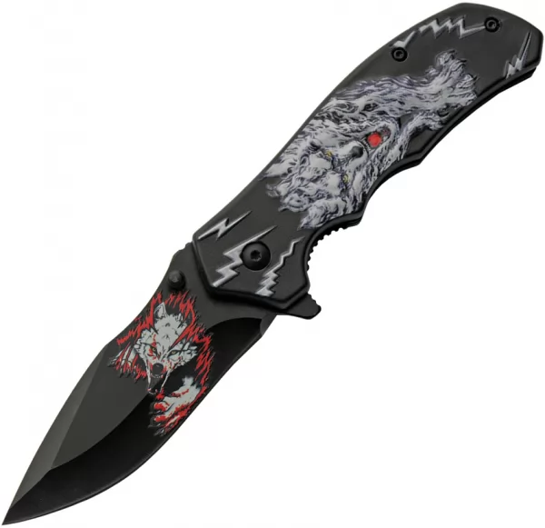 Rite Edge Linerlock White Wolf knives CN300548WH