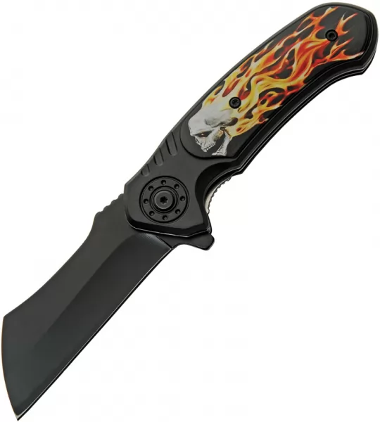 Rite Edge Flaming Skull Linerlock knives CN300554FS
