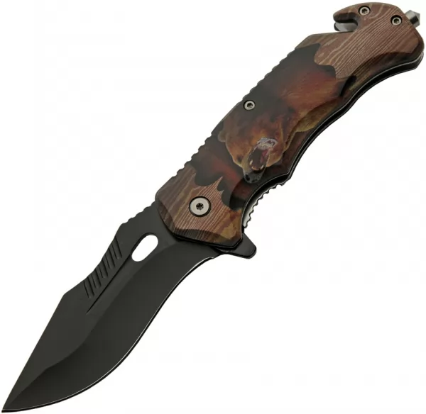 Rite Edge Wildlife Linerlock AO Bear A-O knives CN300556BE