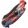 China Made U.S. Flag Linerlock A-O knives CN300567US