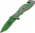 China Made Spider Web Linerlock A/O Green - CN300568GN