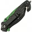 China Made Spider Web Linerlock A-O Green knives CN300568GN