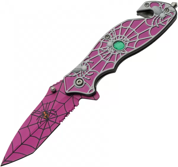 China Made Spider Web Linerlock A-O Purp knives CN300568PU