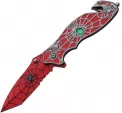 China Made Spider Web Linerlock A/O Red - CN300568RD