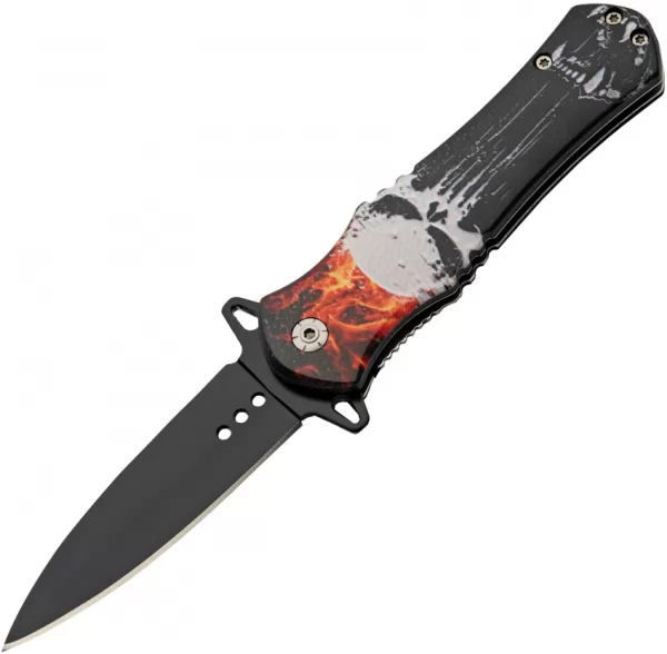 China Made Skull Linerlock A-O Flame knives CN300569FP