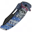 China Made Skull Linerlock A-O knives CN300575BL