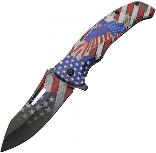 China Made USA Eagle Linerlock A-O knives CN300575EG