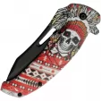 China Made Skull Linerlock A-O knives CN300575RD