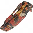 China Made Dragon Koi Linerlock A-O knives CN300576OR