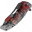 China Made Skull Linerlock A-O Red knives CN300577RD