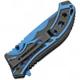 Rite Edge Caution Linerlock A-O Blue knives CN300585BL