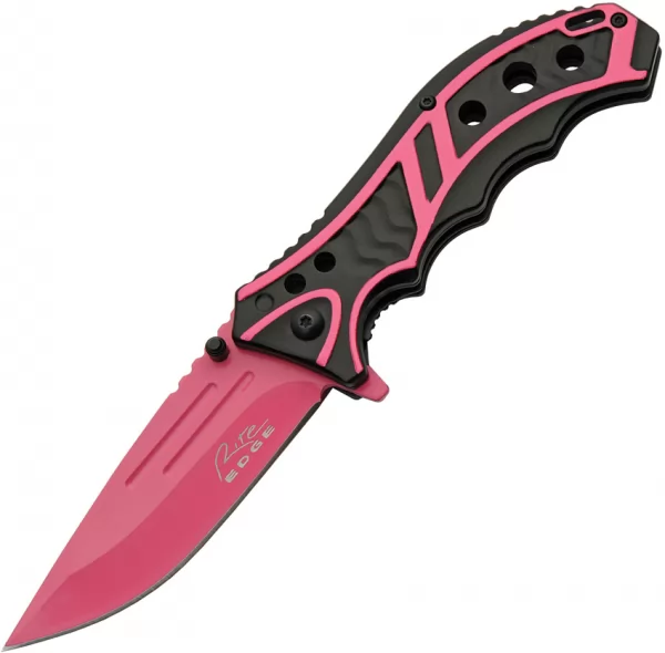Rite Edge Caution Linerlock A-O Pnk knives CN300585PK