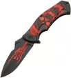 China Made Skull Linerlock Red - CN300591RD