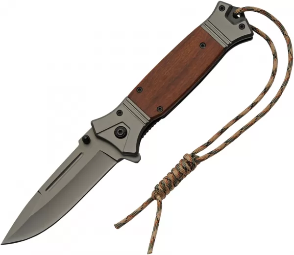China Made FK-5 Linerlock Wood knives CN300594