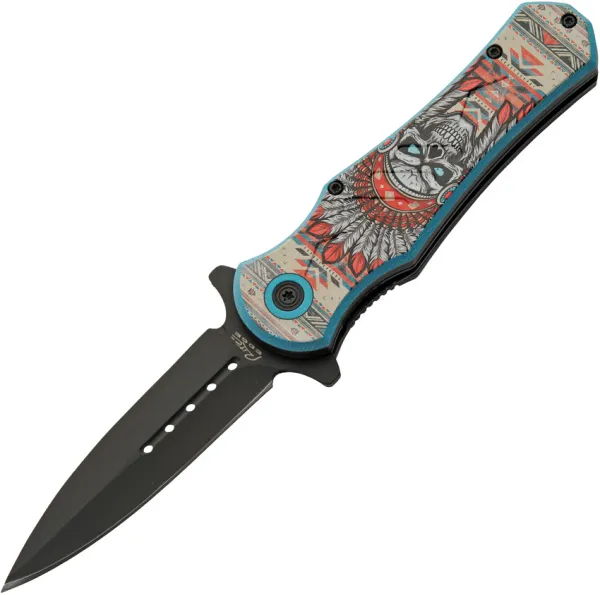 Rite Edge Headdress Linerlock A-O Skull knives CN300603SK