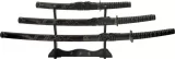 China Made 3 Pc Black Dragon Katana - CN926970BK