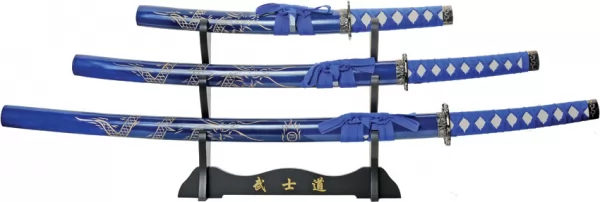 Rite Edge 3pc Dragon Sword Set Blue knives CN926970BL