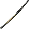 China Made Gold Dragon Samurai Set Blk knives CN927029BK