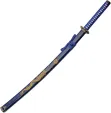 China Made Gold Dragon Samurai Set Blue knives CN927029BL