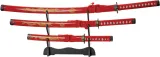 China Made Gold Dragon Samurai Set Red - CN927029RD