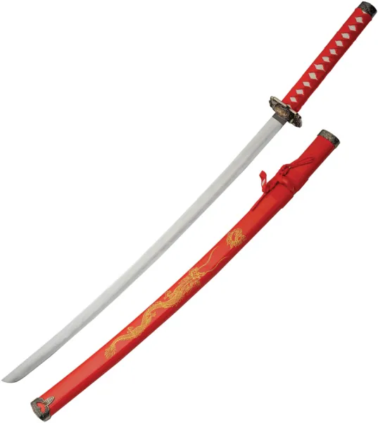 China Made Gold Dragon Samurai Red knives CN927030RD