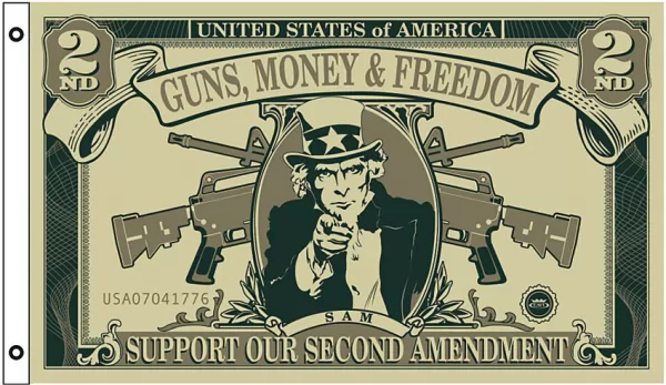 Flags Guns Freedom Dollar Flag CPS46475