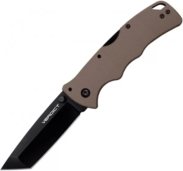 Cold Steel Verdict Lockback FDE Tanto knives CSFLC3T10AFDE