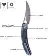 Cavol Kamasu Framelock G10-Ti Blue CVLC06BCE