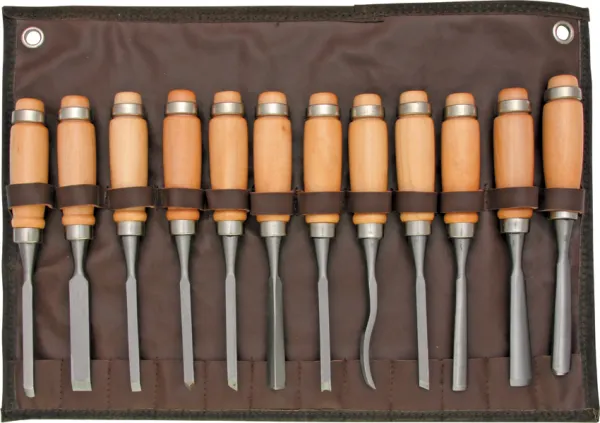 SteeleX 12 Piece Carving Chisel Set sharpeners D2227