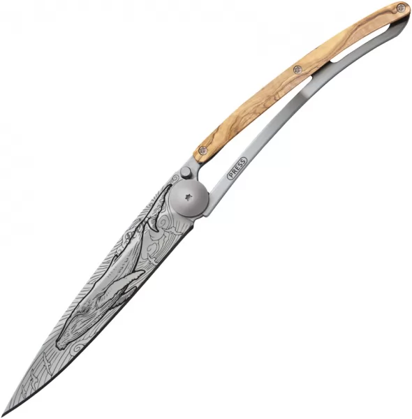 Deejo 37g Tattoo Linerlock Whale DEE1CB074