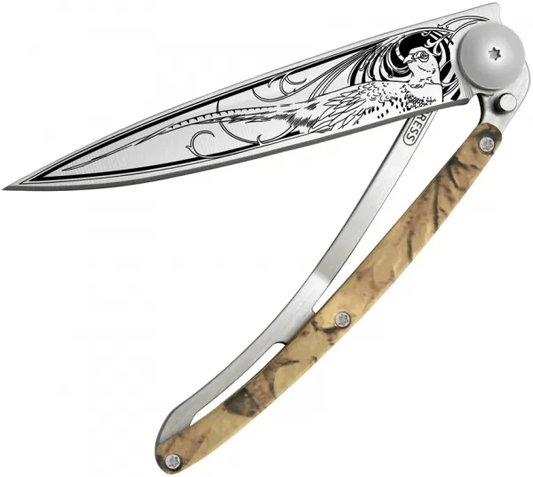 Deejo 37g Tattoo Linerlock Pheasant DEE1CM023