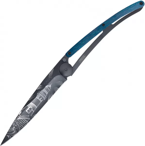 Deejo 37g Tattoo Linerlock Light Blu DEE1GB168