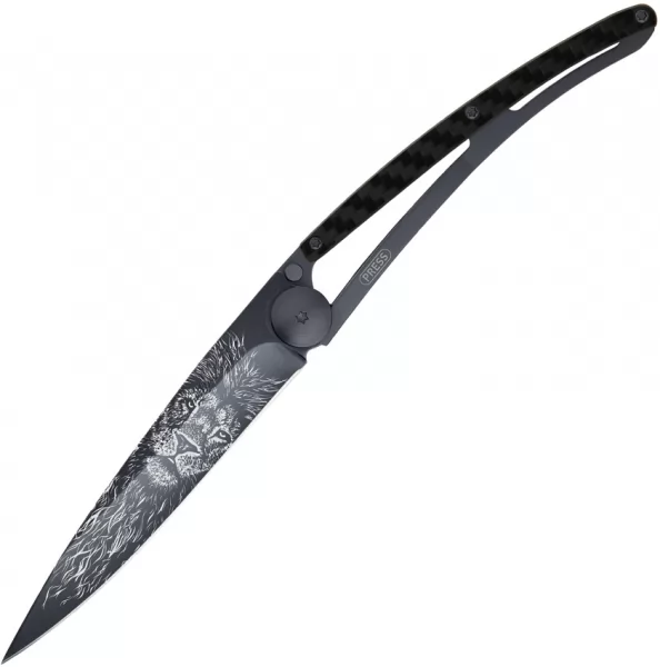 Deejo Tattoo Linerlock 37g CF Lion DEE1GC106