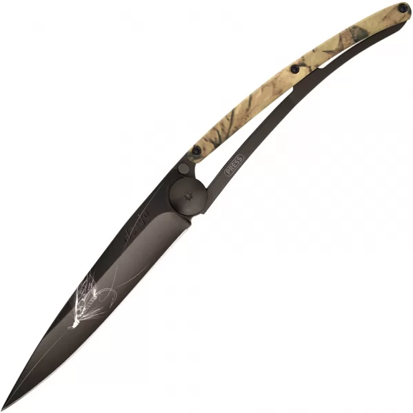 Deejo 37g Tattoo Linerlock Silver DEE1GM029