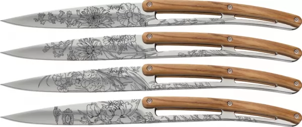 Deejo Steak Knives Mirror Blossom DEE4AB010