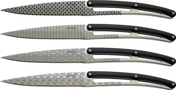 Deejo Steak Knives Geometry Black DEE4AP013