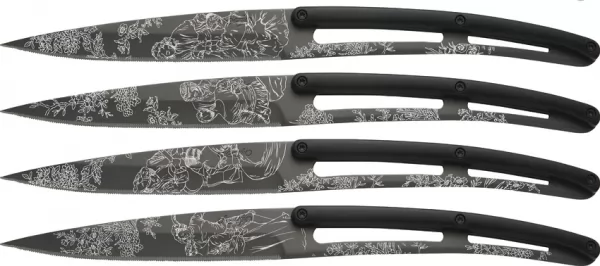 Deejo Bistro Steak Knife Set Toile DEE4FP011
