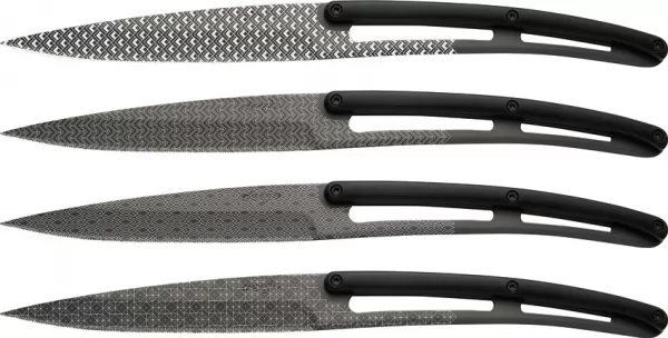 Deejo Steak Knives Geometry Black DEE4FP013